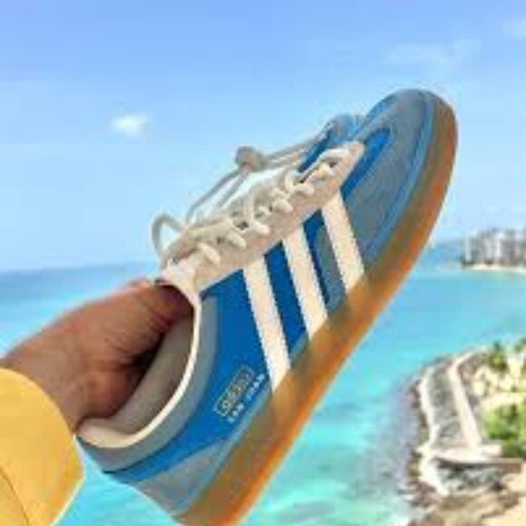 Adidas women's  Blue and White Sneakers - Picture 4 of 8